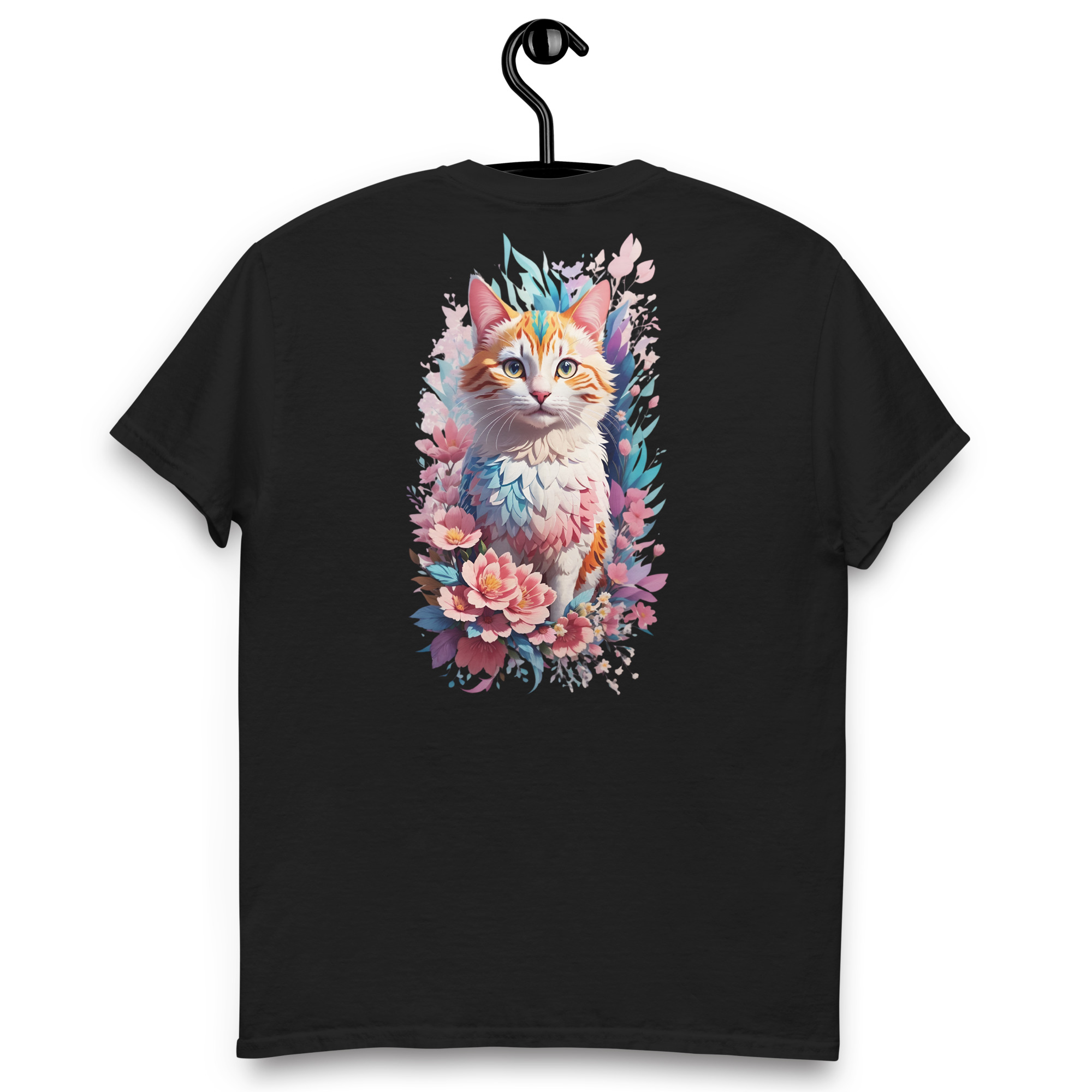 Camiseta Unisex Gato Floral Fantasía - Imagen 4