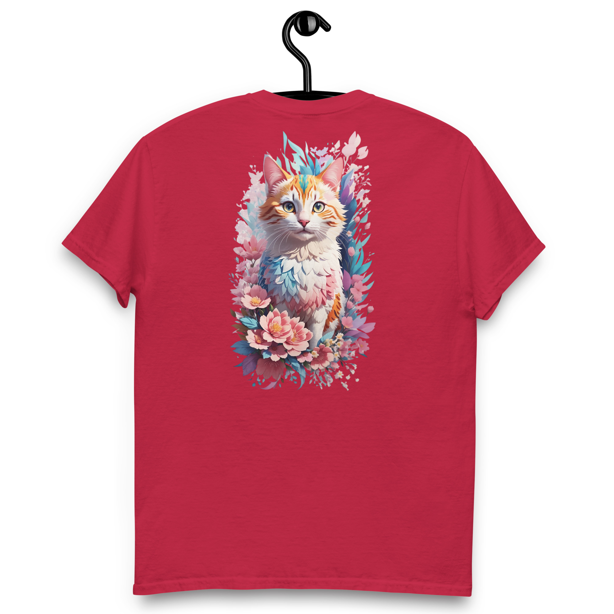 Camiseta Unisex Gato Floral Fantasía - Imagen 6