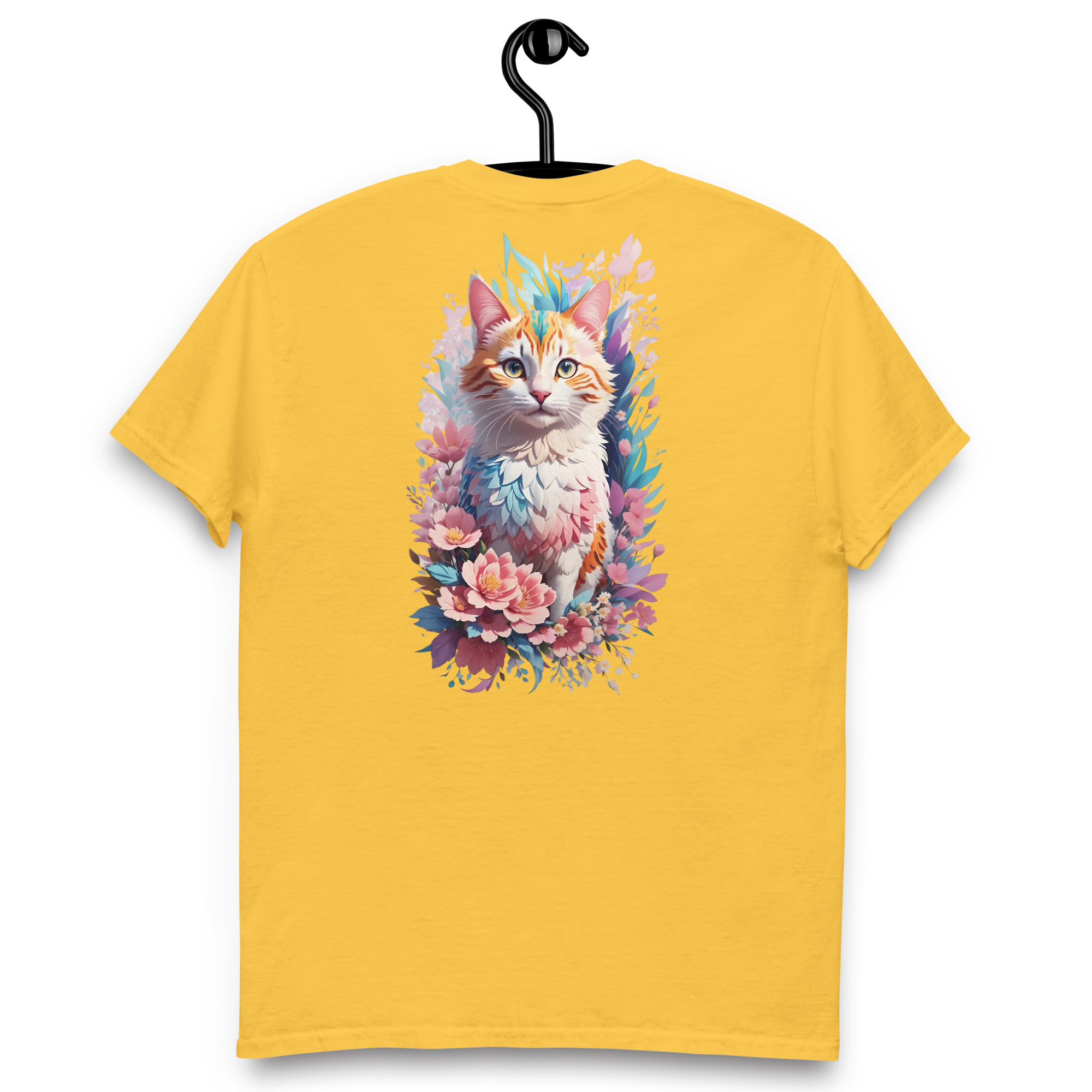Camiseta Unisex Gato Floral Fantasía - Imagen 10