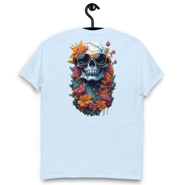 Camiseta Unisex Calavera con Gafas y Flores - Imagen 11