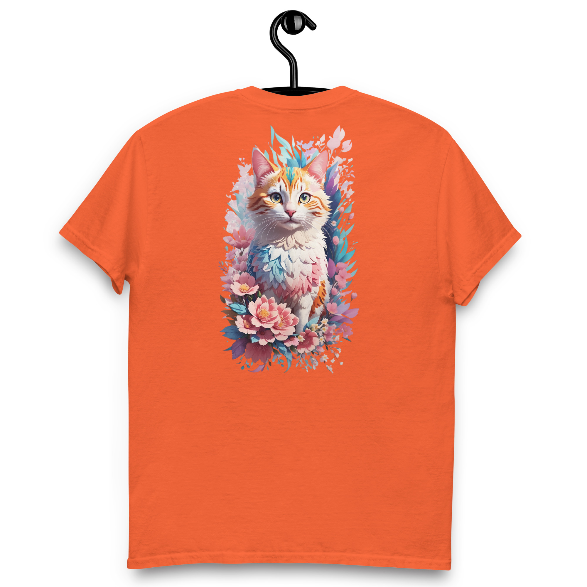 Camiseta Unisex Gato Floral Fantasía - Imagen 7
