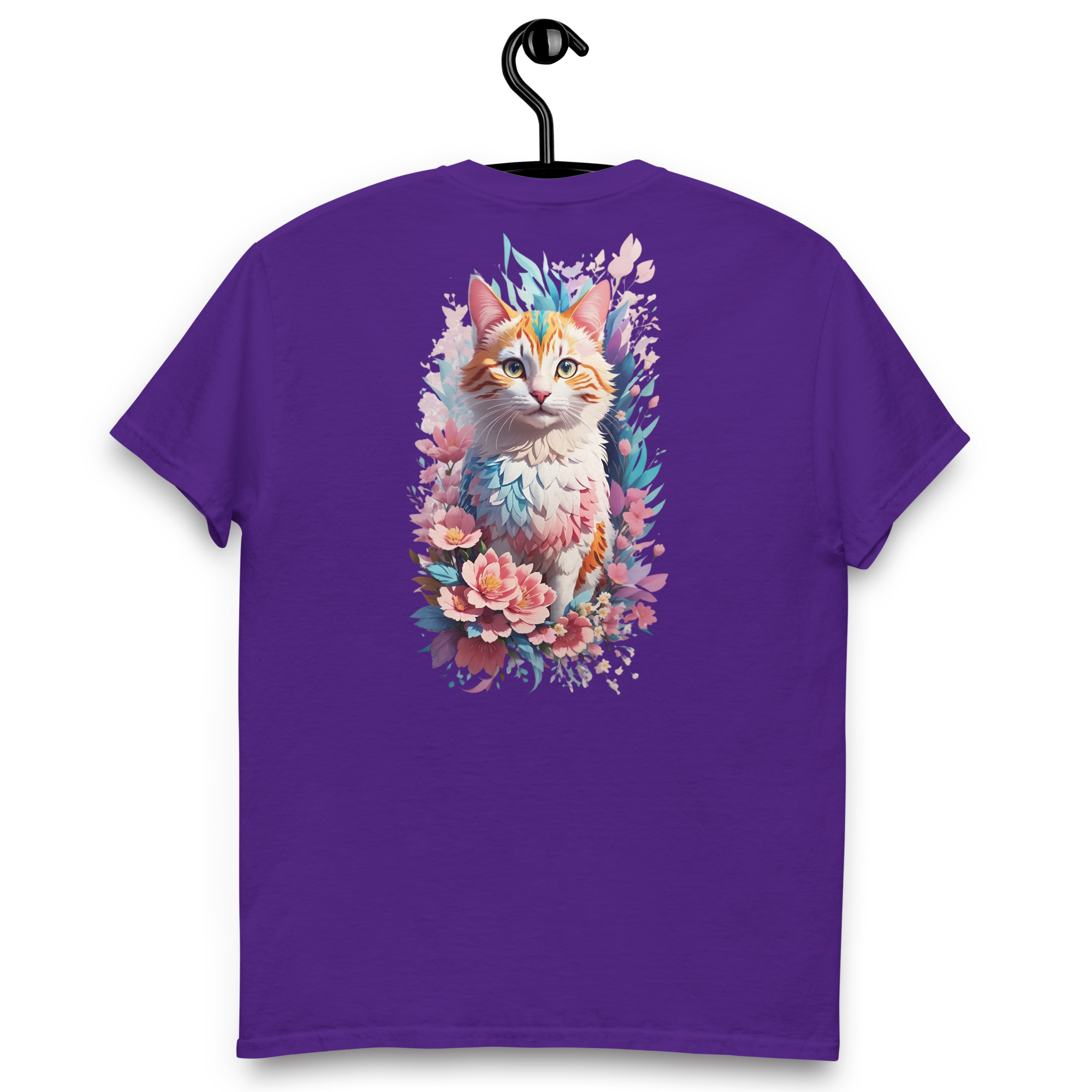 Camiseta Unisex Gato Floral Fantasía - Imagen 5