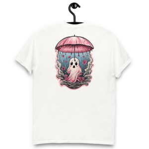 Camiseta Fantasmita Kawaii bajo la Lluvia